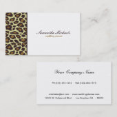 Elegant Leopard Wedding Planner Visitekaartje (Voorkant / Achterkant)