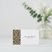 Elegant Leopard Wedding Planner Visitekaartje (Staand voorkant)
