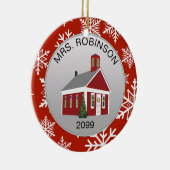 Elegant leraar schoolhoofd schoolhuis Ornament (Rechts)