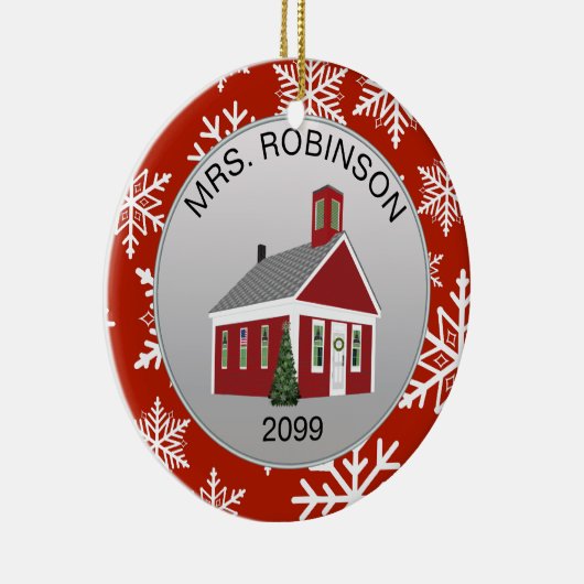 Elegant leraar schoolhoofd schoolhuis Ornament (Rechts)