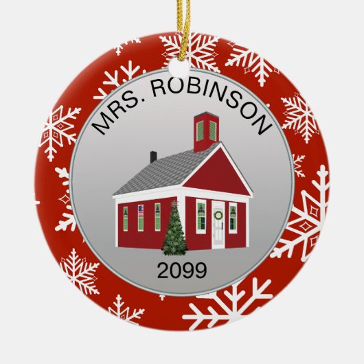 Elegant leraar schoolhoofd schoolhuis Ornament (Voorkant)