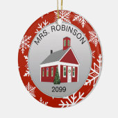 Elegant leraar schoolhoofd schoolhuis Ornament (Links)