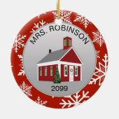 Elegant leraar schoolhoofd schoolhuis Ornament (Achterkant)