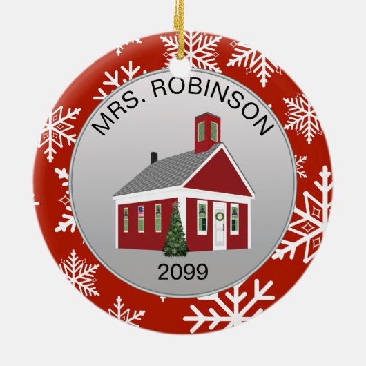 Elegant leraar schoolhoofd schoolhuis Ornament (Achterkant)