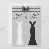Elegant Lesbian Gay Two Brides Wedding Invitation Kaart (Voorkant)