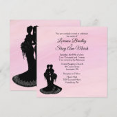 Elegant Lesbian. Weddenschapsroze Kaart (Voorkant / Achterkant)