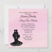 Elegant Lesbian. Weddenschapsroze Kaart (Voorkant)