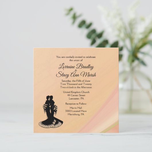 Elegant Lesbian. Weddenschapswedstrijd Kaart (Staand voorkant)