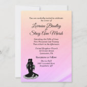 Elegant Lesbian Wedding Pinks uitnodiging (Voorkant)