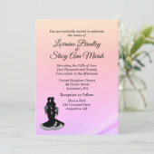 Elegant Lesbian Wedding Pinks uitnodiging (Staand voorkant)