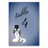 Elegant Lesbian Wedding Table Number Kaart (Voorkant)