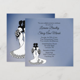 Elegant Lesbian Wedding Uitnodiging
