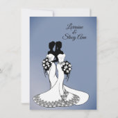 Elegant Lesbian Wedding Uitnodiging (Achterkant)
