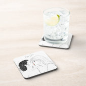 Elegant Lesbisch Paar Gepersonaliseerd Bier Onderzetter (Rechterzijde)