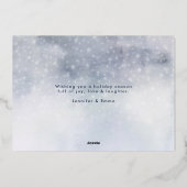 Elegant Let it Snow Photo Folie Feestdagenkaart (Achterkant)