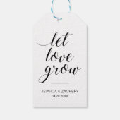 Elegant Let Love Grow Seed Favors Wedding Cadeaulabel (Achterkant)