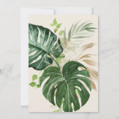 Elegant Let's Flamingle Tropical Birthday Party Kaart (Achterkant)