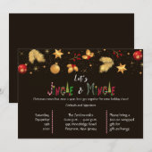 Elegant Let's Jingle & Mingle kerstfeest Kaart (Voorkant / Achterkant)