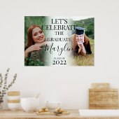 Elegant Let's vieren de Afstuderen 2 foto Poster (Keuken)