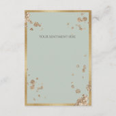 Elegant Letter E Monogram Waterverf Florence Rozen Bedankkaart (Achterkant)