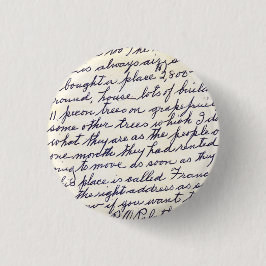 Elegant Letter-handgeschreven met Love Ronde Button 3,2 Cm