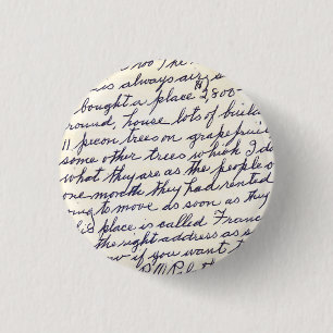 Elegant Letter-handgeschreven met Love Ronde Button 3,2 Cm