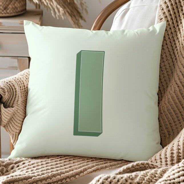 Elegant Letter I Monogram Personalized Initial Kussen (Creator heeft geüpload)