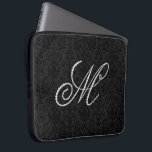 Elegant Letter M Sparging Diamonds-Monogram Laptop Sleeve<br><div class="desc">Elegant zwarte en witte sparkerdiamanten initiaal letter M. Andere letters komen binnenkort. Stuur me een e-mail voor je initiaal om het sneller te krijgen,  want het kost tijd om dit te doen. Dit is een afbeelding diamanten en niet echt of nep.</div>