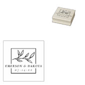 Elegant Lettering Botanische Bruiloft Save The Dat Rubberstempel (Gestempeld)