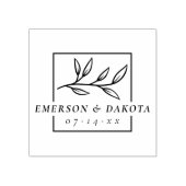 Elegant Lettering Botanische Bruiloft Save The Dat Rubberstempel (Afrduk)