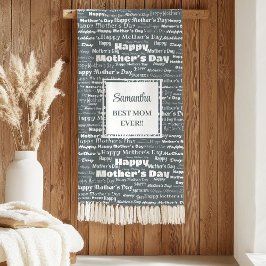Elegant Lettering Happy Mother’s Day Gift Grandma Sherpa Deken