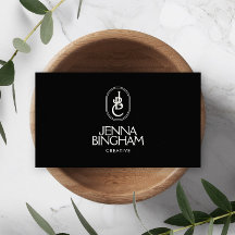 Elegant Lettering Monogram Logo Zwart/Ivoor