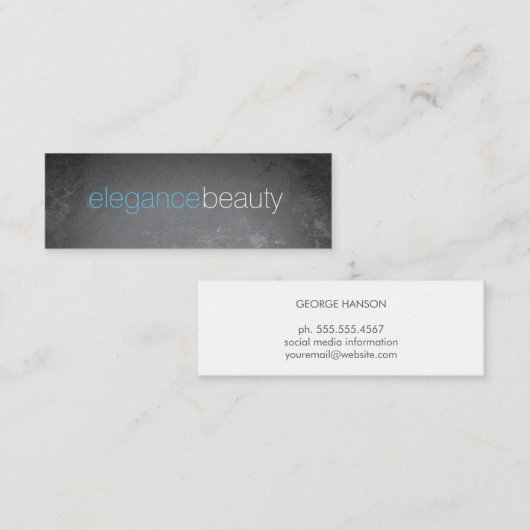 Elegant lettertype / grunge mini visitekaartje (Voorkant / Achterkant)