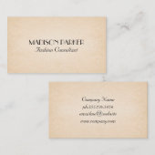 Elegant lettertype | Papierstructuur Visitekaartje (Voorkant / Achterkant)