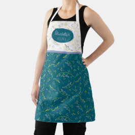 Elegant leuk aangepast blauwgroen groen berry patr schort