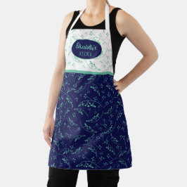 Elegant leuk aangepast blauwgroen groen berry patr schort