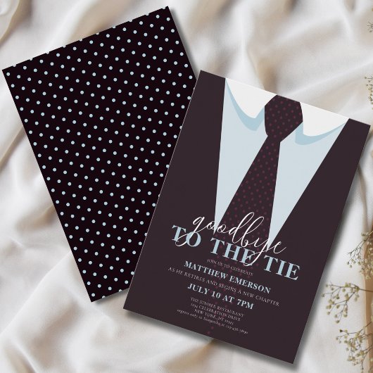 Elegant leuk afscheid van het Stropdas Mannen Kaart