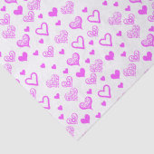 Elegant leuk decoratief roze harten patroon tissuepapier (Detail)