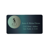 Elegant leuk, grappig kattenmetaal etiket (Voorkant)