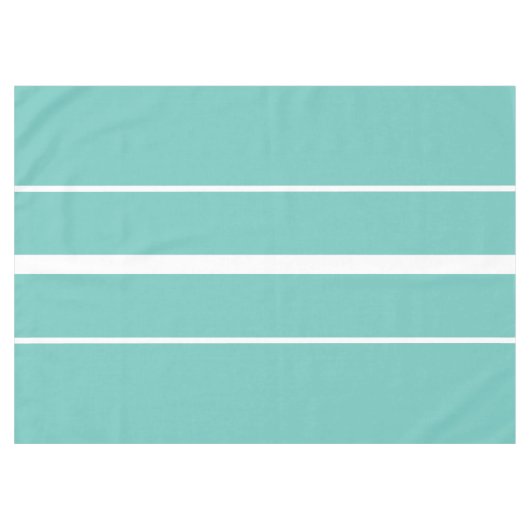 Elegant Leuk Licht Blauwgroen Blauw Wit Racing Str Tafelkleed (Voorkant (Horizontaal))