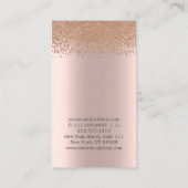 Elegant Leuk Roos Gouden Diamanten Lotus Business Visitekaartje (Achterkant)