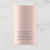 Elegant Leuk Roos Gouden Diamanten Lotus Business Visitekaartje (Achterkant)