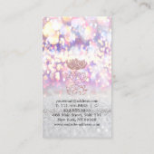 Elegant Leuke Elegant Bokeh Diamonds Lotus Visitekaartje (Achterkant)