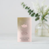 Elegant Leuke Elegant Bokeh Diamonds Lotus Visitekaartje (Staand voorkant)