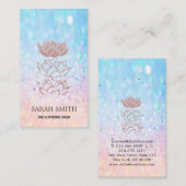 Elegant Leuke Elegant Bokeh Diamonds Lotus Visitekaartje (Voorkant / Achterkant)