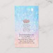 Elegant Leuke Elegant Bokeh Diamonds Lotus Visitekaartje (Achterkant)