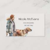 Elegant Leuke Hond Kat Pet Care Services Visitekaartje (Voorkant)