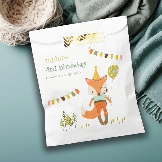 Elegant Leuke Woodland Fun Party Fox Kids Verjaard Bedankzakje