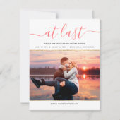 Elegant levend koraal Foto Modern Sparen de Datum Kaart (Voorkant)