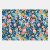 Elegant levendig Abstract botanisch kunstpatroon Inpakpapier Vel (Voorkant 3)